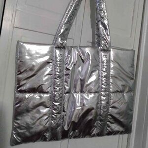 Bath and Body Works Silver Puffer Tote 2 Available